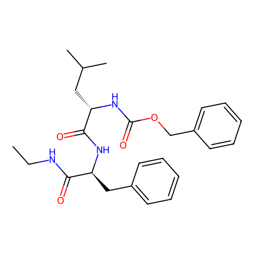 L-Phenylalaninamide, N-[(phenylmethoxy)carbonyl]-L-leucyl-N-ethyl- structure