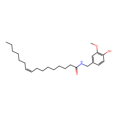 9-Hexadecenamide, N-((4-hydroxy-3-methoxyphenyl)methyl)-, (Z)- structure