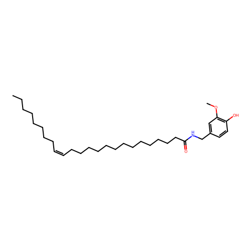 15-Tetracosenamide, N-((4-hydroxy-3-methoxyphenyl)methyl)-, (Z)- structure