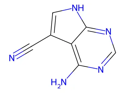 4-Amino-7H-pyrrolo[2,3-d]pyrimidine-5-carbonitrile structure