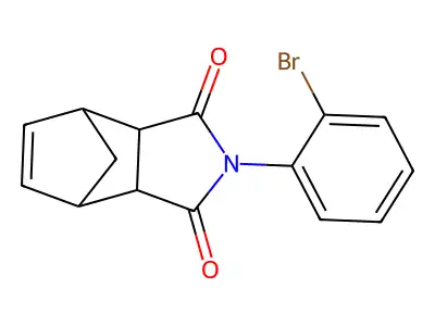 2-(2-bromophenyl)-3a,4,7,7a-tetrahydro-1H-4,7-methanoisoindole-1,3(2H)-dione structure