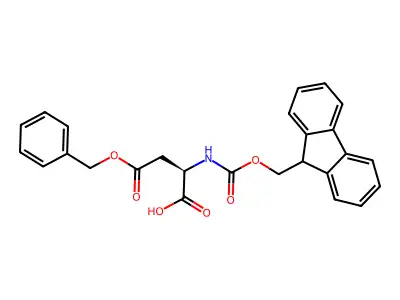 4-(Benzyloxy)-2-({[(9H-fluoren-9-YL)methoxy]carbonyl}amino)-4-oxobutanoic acid structure