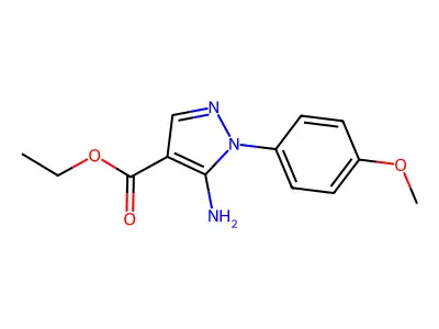 Ethyl 5-amino-1-(4-methoxyphenyl)-1H-pyrazole-4-carboxylate structure