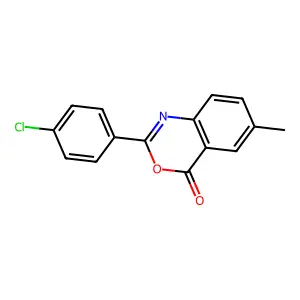 2-(4-chlorophenyl)-6-methyl-4H-3,1-benzoxazin-4-one structure