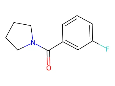 N-(3-fluorobenzoyl)pyrrolidine structure