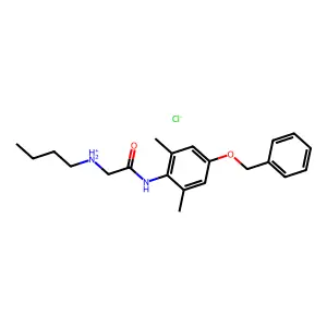 2',6'-Acetoxylidide, 4'-(benzyloxy)-2-(butylamino)-, hydrochloride structure