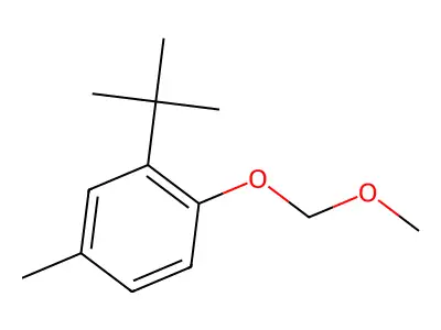 Benzene, 2-(1,1-dimethylethyl)-1-(methoxymethoxy)-4-methyl- structure