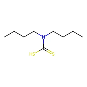 二丁基二硫代氨基甲酸 structure