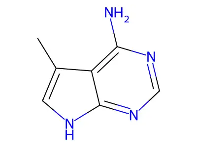 5-methyl-7H-pyrrolo[2,3-d]pyrimidin-4-amine structure