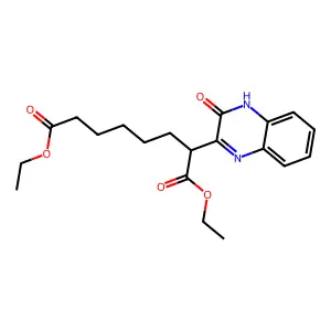diethyl 2-(3-oxo-4H-quinoxalin-2-yl)octanedioate structure