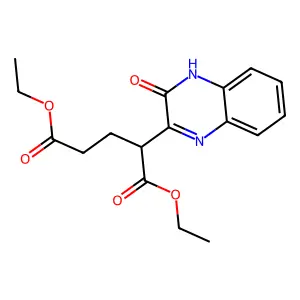diethyl 2-(3-oxo-4H-quinoxalin-2-yl)pentanedioate structure