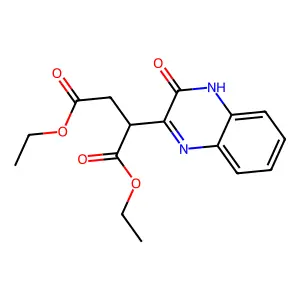 diethyl 2-(3-oxo-4H-quinoxalin-2-yl)butanedioate structure