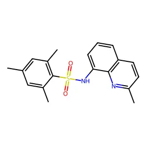 2,4,6-trimethyl-N-(2-methylquinolin-8-yl)benzenesulfonamide structure