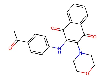 2-(4-Acetylanilino)-3-morpholin-4-ylnaphthalene-1,4-dione structure