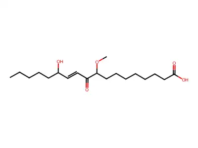 11-Octadecenoic acid, 13-hydroxy-9-methoxy-10-oxo- structure