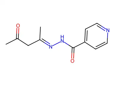 Acetylacetone isonicotinoylhydrazone structure