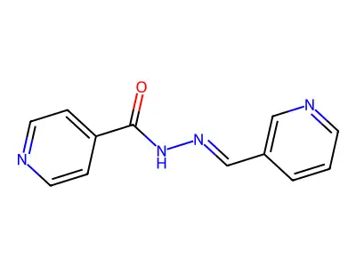 N'-(pyridin-3-ylmethylene)isonicotinohydrazide structure