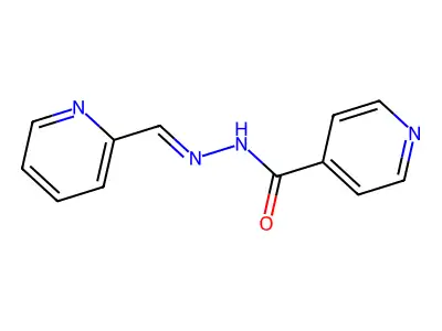 Pyridine-2-carboxaldehyde isonicotinoyl hydrazone structure