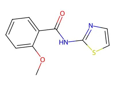 2-methoxy-N-(1,3-thiazol-2-yl)benzamide structure