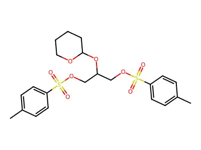 2-({1,3-Bis[(4-methylbenzenesulfonyl)oxy]propan-2-yl}oxy)oxane structure