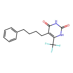 5-(4-phenylbutyl)-6-(trifluoromethyl)-1H-pyrimidine-2,4-dione structure