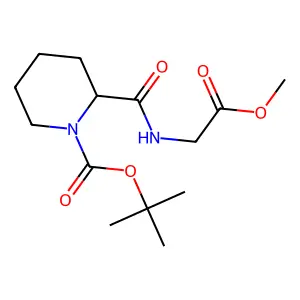 Tert-butyl 2-[(2-methoxy-2-oxoethyl)carbamoyl]piperidine-1-carboxylate structure