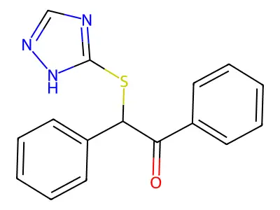 1,2-diphenyl-2-(1H-1,2,4-triazol-5-ylsulfanyl)ethanone structure