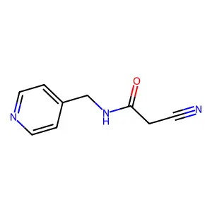 2-cyano-N-(pyridin-4-ylmethyl)acetamide structure