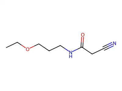 2-cyano-N-(3-ethoxypropyl)acetamide structure