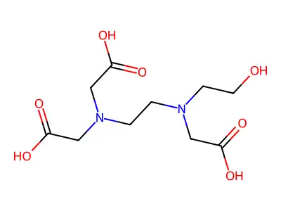 Hydroxyethylethylenediaminetriacetic acid structure