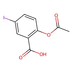 2-(Acetyloxy)-5-iodobenzoic acid structure