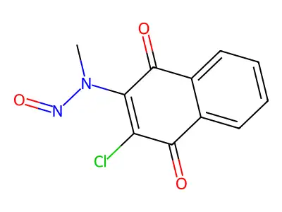 1,4-Naphthalenedione, 2-chloro-3-(methylnitrosoamino)- structure
