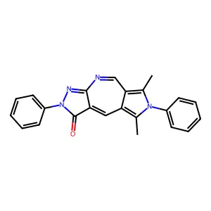 5,7-dimethyl-2,6-diphenyl-2H-pyrazolo[3,4-b]pyrrolo[3,4-e]azepin-3(6H)-one structure