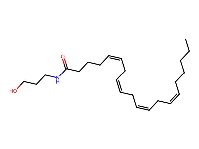 N-(3-hydroxy-propyl)arachidonoylamide structure