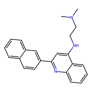 N,N-Dimethyl-N'-(2-naphthalen-2-YL-quinolin-4-YL)-ethane-1, 2-diamine structure