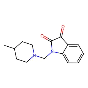 1-[(4-Methylpiperidin-1-yl)methyl]indole-2,3-dione structure