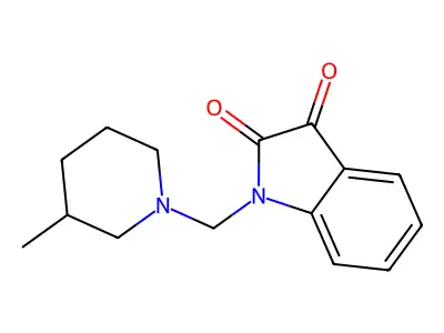 1-[(3-Methyl-1-piperidinyl)methyl]-1H-indole-2,3-dione structure