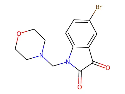 5-Bromo-1-(morpholinomethyl)indoline-2,3-dione structure