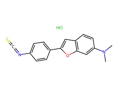2-(4-isothiocyanatophenyl)-N,N-dimethyl-1-benzofuran-6-amine hydrochloride structure