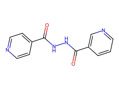 N'-(pyridine-4-carbonyl)pyridine-3-carbohydrazide structure