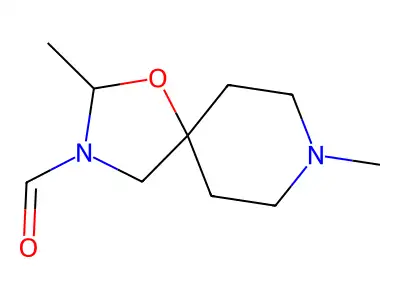 2,8-Dimethyl-1-oxa-3,8-diazaspiro[4,5]decane-3-carboxaldehyde structure