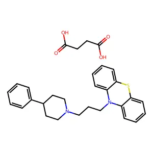 Phenothiazine, 10-(3-(4-phenylpiperidino)propyl)-, succinate, hydrate (1:1:1) structure