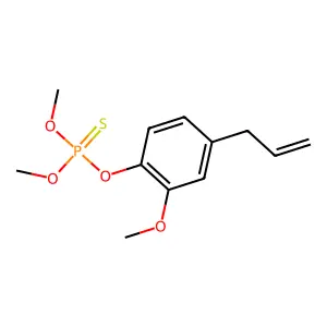 Phosphorothioic acid, O-(4-allyl-2-methoxyphenyl) O,O-dimethyl ester structure