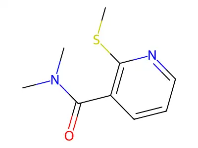N,N-dimethyl-2-(methylsulfanyl)pyridine-3-carboxamide structure