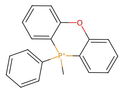 10-Methyl-10-phenylphenoxaphosphinin-10-ium structure