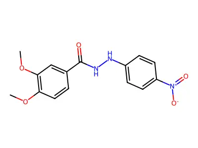 3,4-dimethoxy-N'-(4-nitrophenyl)benzohydrazide structure