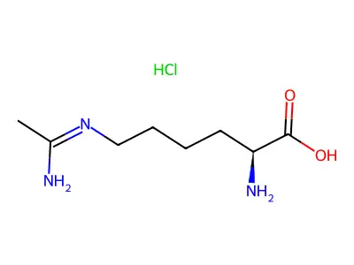 N-Iminoethyl-L-lysine dihydrochloride structure
