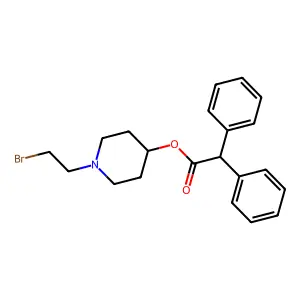N-(2-Bromoethyl)-4-piperidinyl diphenylacetate structure