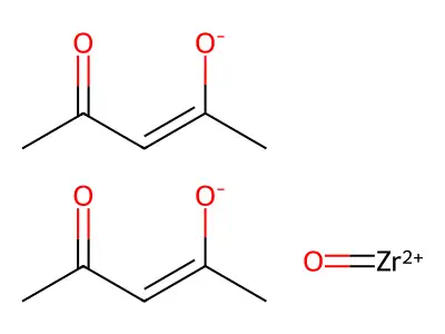 Oxobis(pentane-2,4-dionato-O,O')zirconium structure