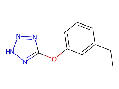 3-ethylphenyl 1H-1,2,3,4-tetraazol-5-yl ether structure